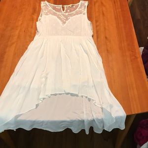 White high low dress